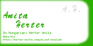 anita herter business card